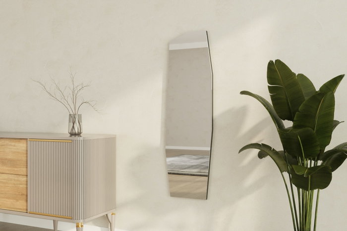 Hanah Home Espejo Ecológico Flotal-E Negro 40x120x2.2cm MDF